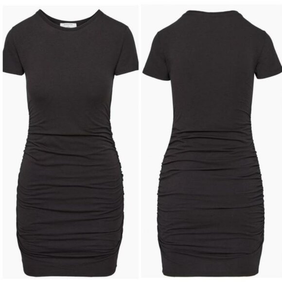 NWT URBAN OUTFITTERS Bodycon Dress, Dark Gray Modal Ruched Bohemian Casual, M - Picture 1 of 13